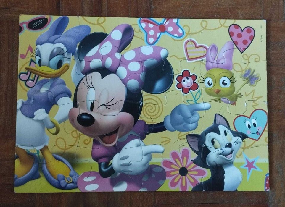 Puzzle Minnie e Margarida Disney - 2 puzzles em madeira