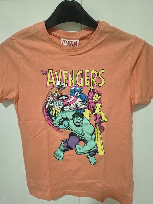 T-shirt laranja em algodão