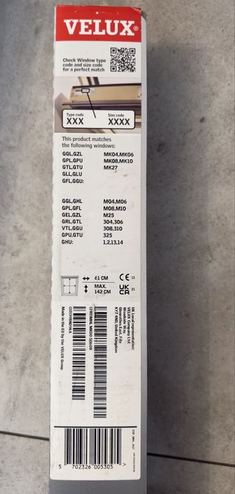 NOWY Zestaw VELUX MK08 (78x140) Roleta DKL + Markiza MHL Oryginał