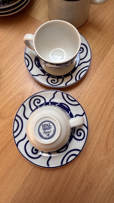 Serviço cafe porcelana SPAL - edição ESPIRAL
