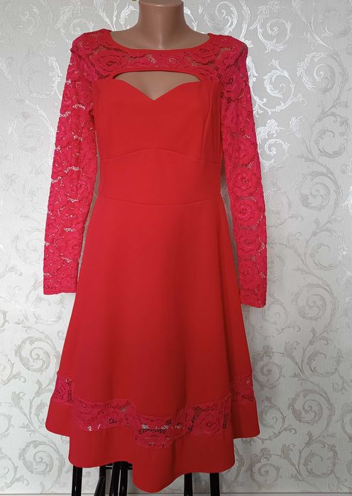 євро 42  46-48-50 яскрава червона сукня красное платье плаття на свято