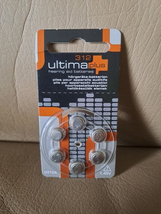 Nowe baterie ultima plus U312A PR41 - 1.45V.  Opakowanie 6 sztuk.
