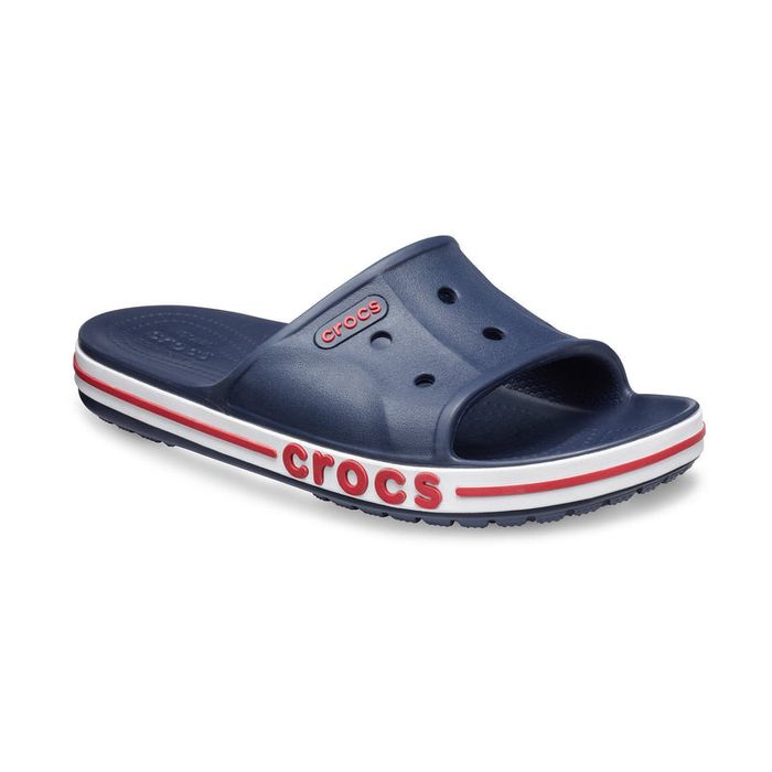 Crocs bayaband slide black grey white navy кроксы шлепанцы слайды