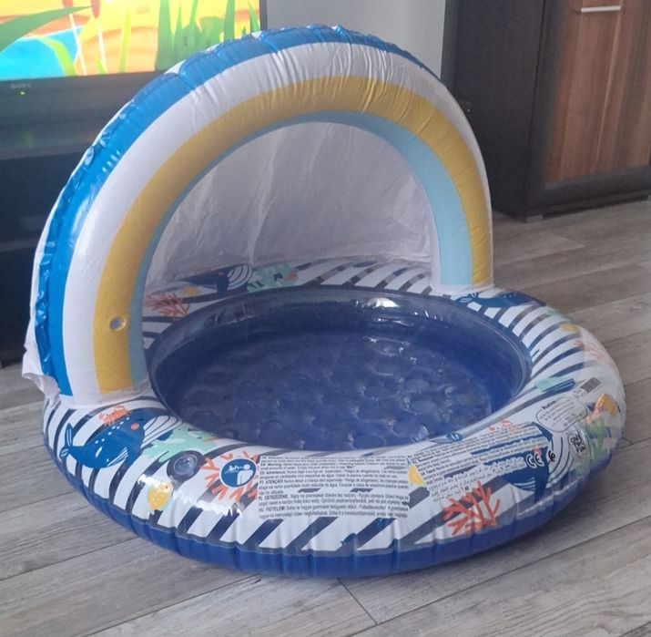 Brodzik, basen nadmuchiwany z daszkiem, 12m+