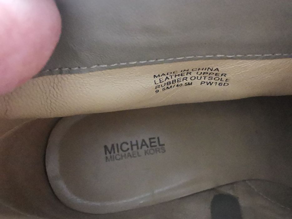 Nowe 40.5/41 zamszowe Michael Kors botki sztyblety skóra naturalna