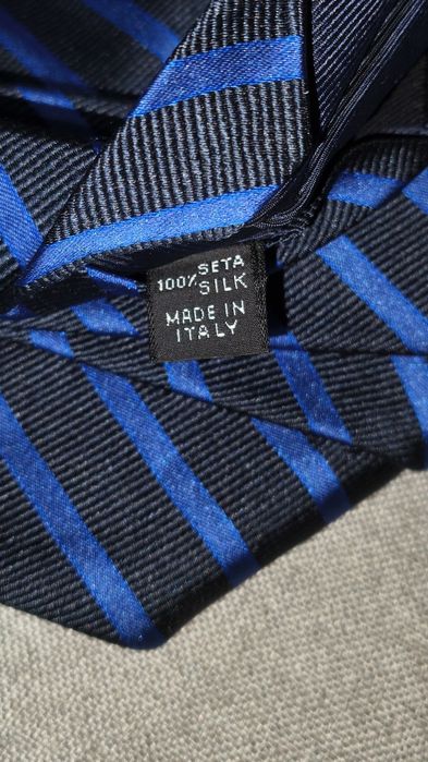 Чоловіча краватка чорно-синя Kiton Napoli, Італія
