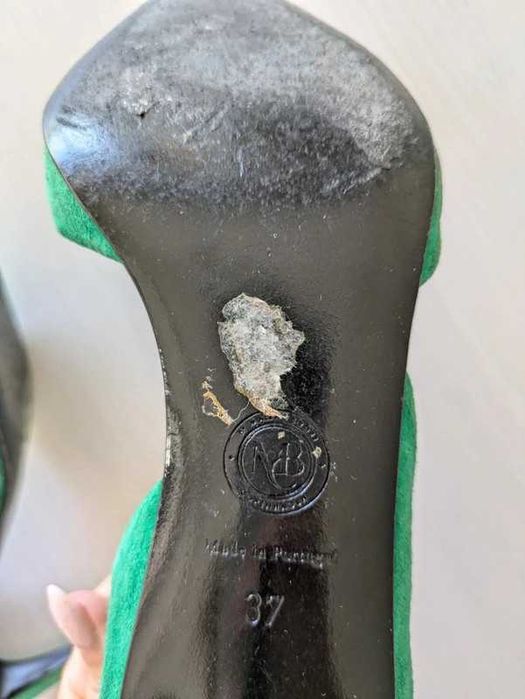 Sapatos verdes com salto - By Malene Birger