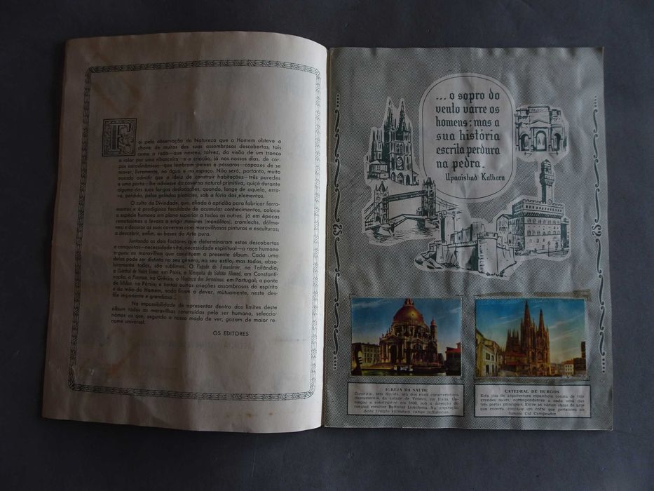 Caderneta de cromos Maravilhas do Mundo (falta 9 cromos)