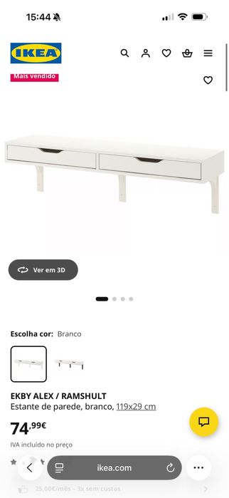 Tocador parede ikea