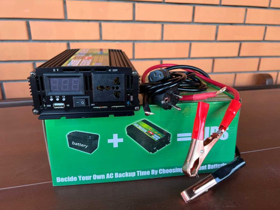 Инвертор преобразователь напряжения 3200W, 12V-220/Авто-инвертор/+UPS/
