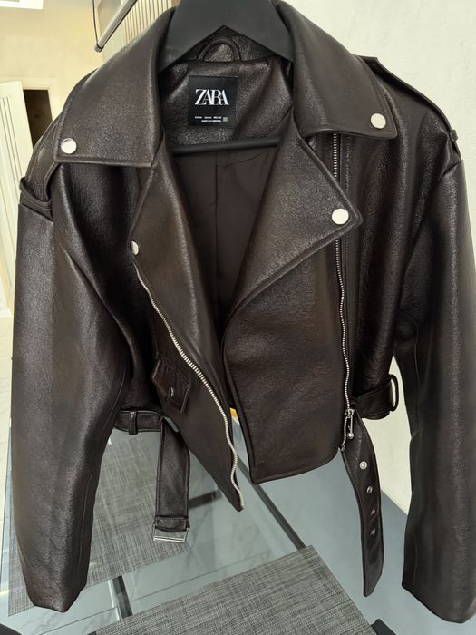 Куртка zara екошкіра