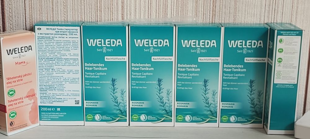 Weleda нова олійка,тонік,батер,новое масло Palmer's