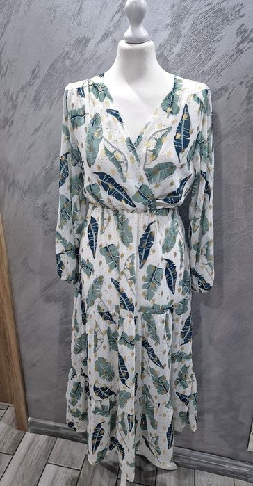 Sukienka maxi S M midi nowa kopertowa