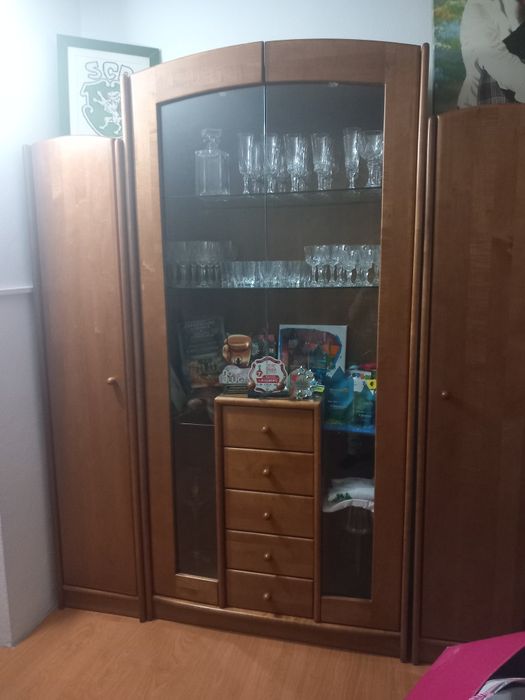 Conjunto de Sala, móveis cerejeira em excelente estado