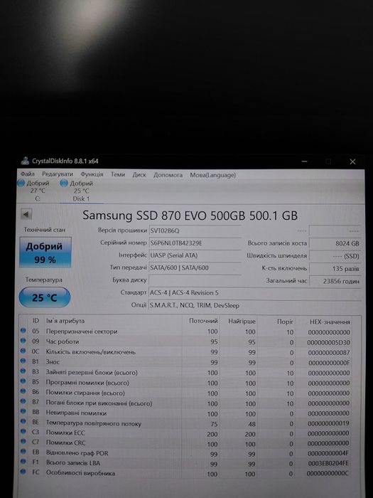 SSD Samsung 870 EVO 500Gb