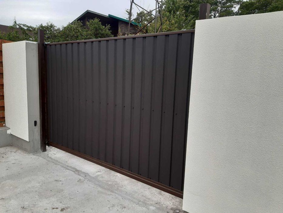 Сдвижные ворота, Откатные ворота, Ворота под профлист, Каркас