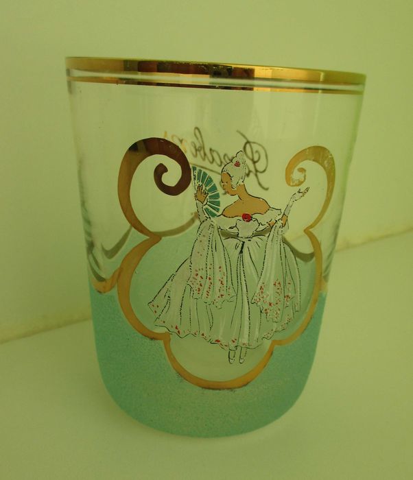 Exquisite Vintage Glass Goblet with Sandblasted Finish