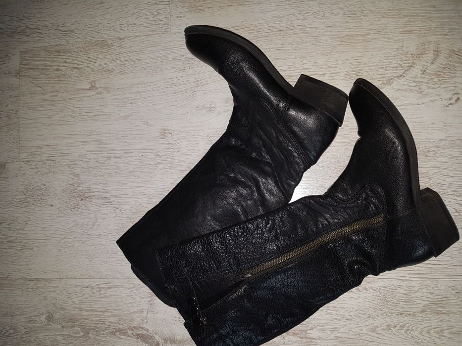 Kozaki Reserved,skora,czarne roz 37