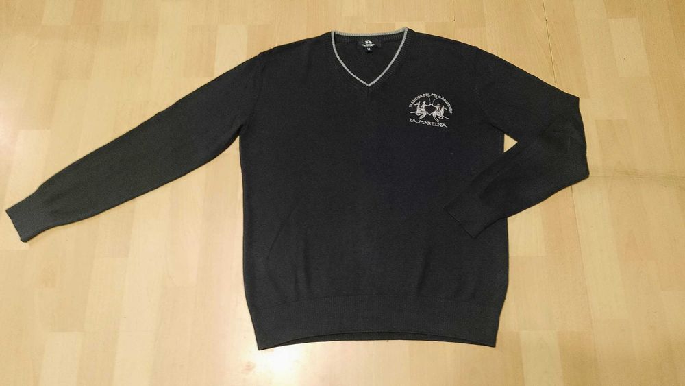 Męski lekki sweter LA MARTINA r.M wiskoza stan bardzo dobry