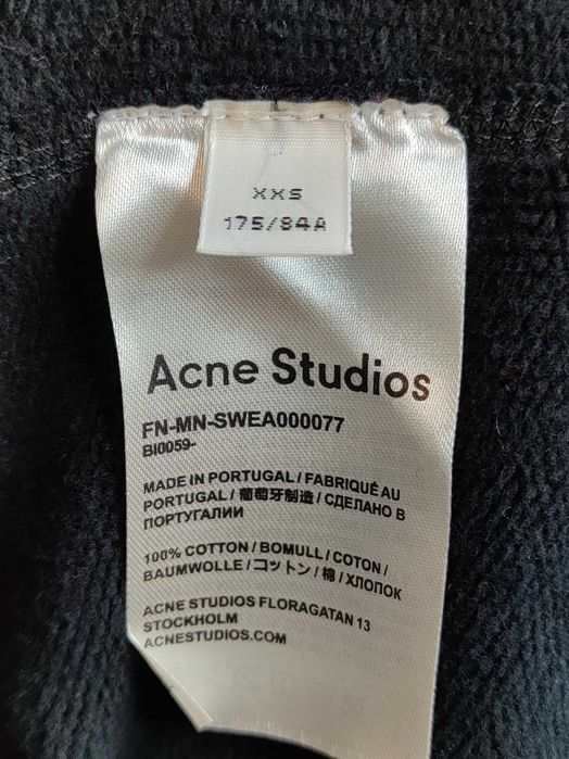 Світшот Acne Studios Reverse Fin Stamp Logo Sweatshirt Black