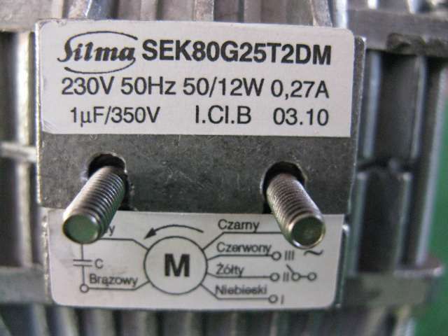 Silnik elektryczny serii SEK 80G 25T 2DM,1, do nadmuchu powietrz