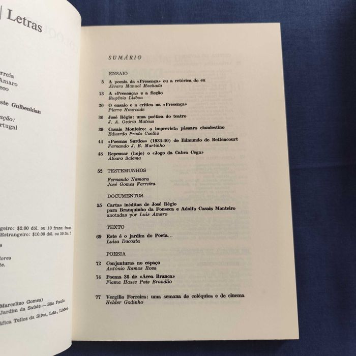 Revista Colóquio Letras 38 - Julho 1977
