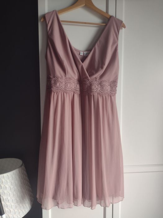 Wyprzedaż sukienka 40 42 siateczka koronka wesele druhna świadkowa kom