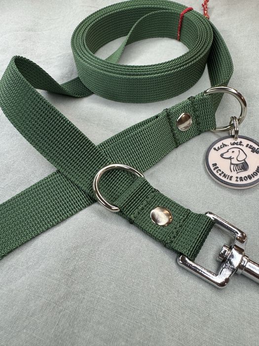 Zielona smycz dla psa
