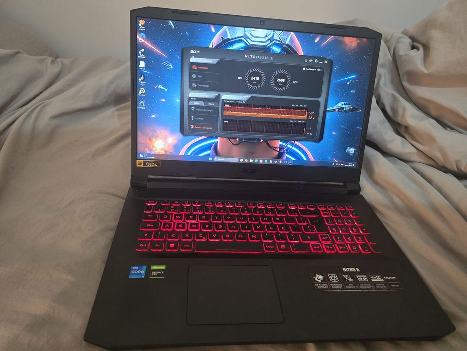 Nitro 5 17 polegadas 24gb ram com brindes notebook portátil gamer