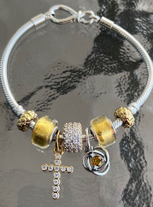 Pandora oryginał bransoletka z charmsami