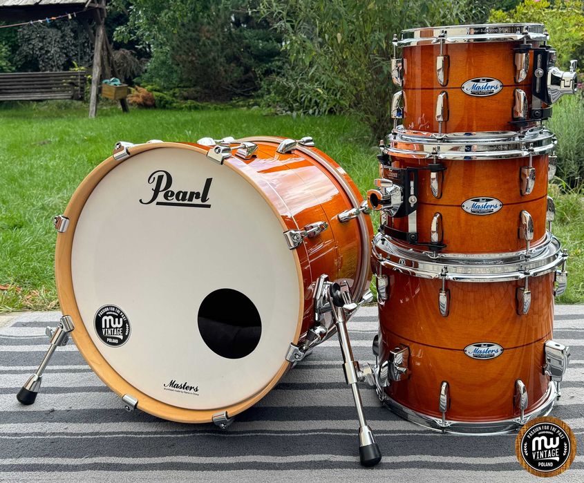 ‼️ Perkusja Pearl Masters Complete MCT 20”, 10", 12", 14"  Almond Red Stripe ‼️