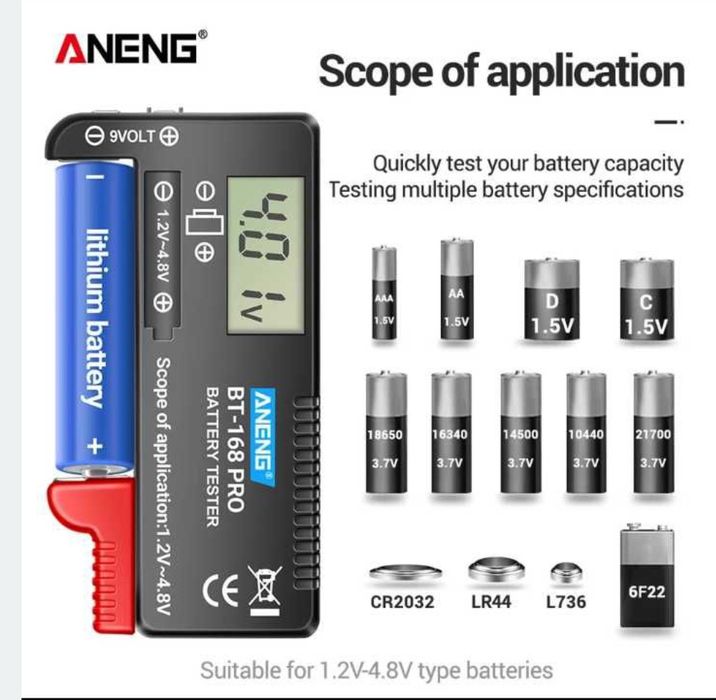 Для тестування батарейок  ANENG -168 Pro.