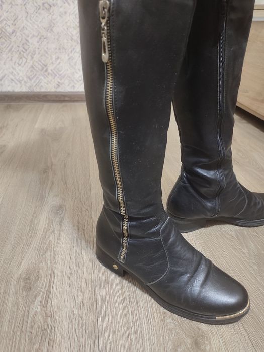 Сапоги осенние 36 р кожа