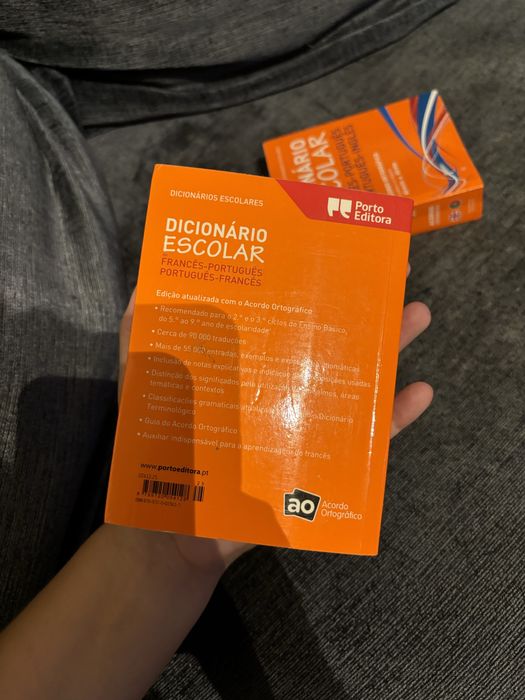 2 Dicionários Escolares Português-Francês e Português-Inglês