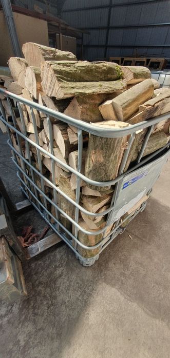 Kosz pojemnik kratownica z mauzer 1000l  na drzewo opał