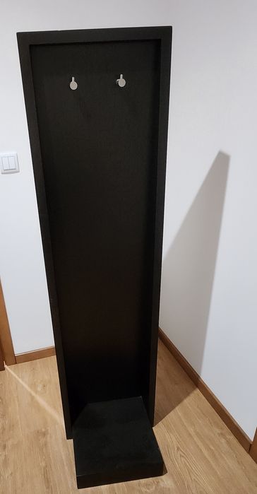 Espelho quarto madeira carvalho, com 2  cabides inox , 1.60x42x37