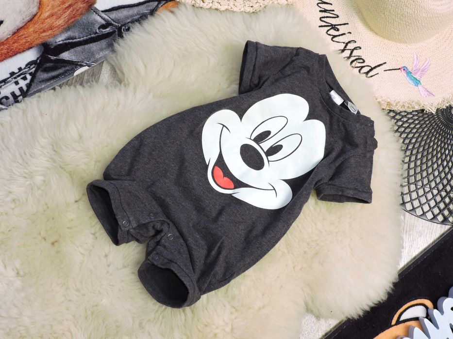 H&M - szary rampers Myszka Mickey r 68