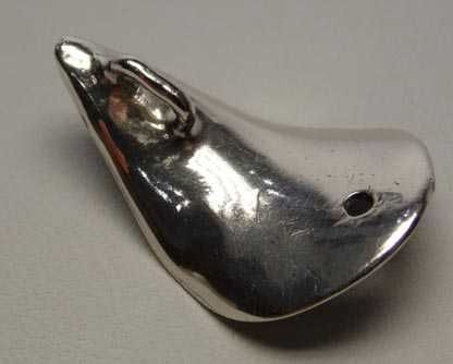 Srebrna zawieszka wywinięta łezka z dziurką