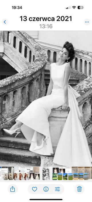 Suknia ślubna ze spódnica