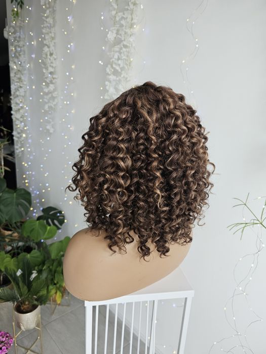 Peruka premium ultra lekka loki afroloki braz z refleksami jak natural