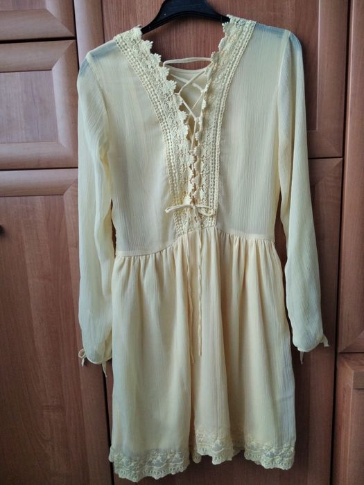 Żółta sukienka h&m 36
