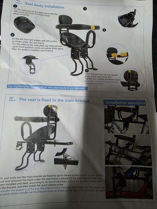 Cadeira de Criança para Bicicleta