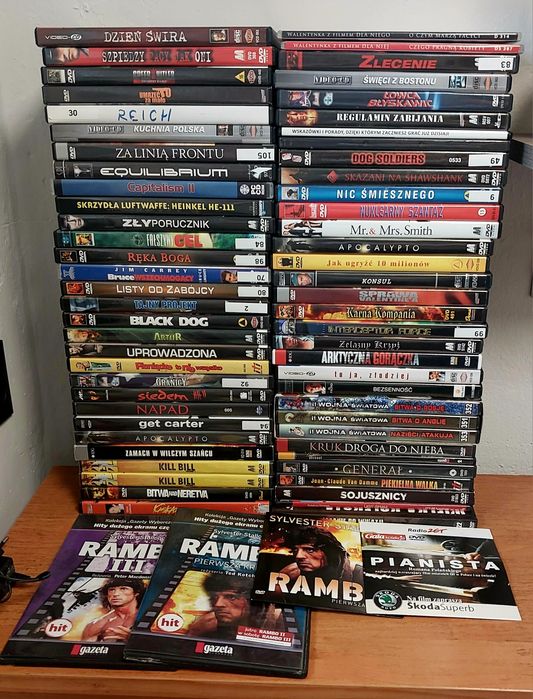 Filmy DVD + gratis z prywatnej kolekcji