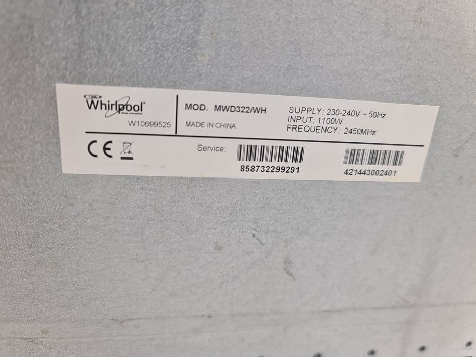 Microondas branco Whirlpool MWD 322