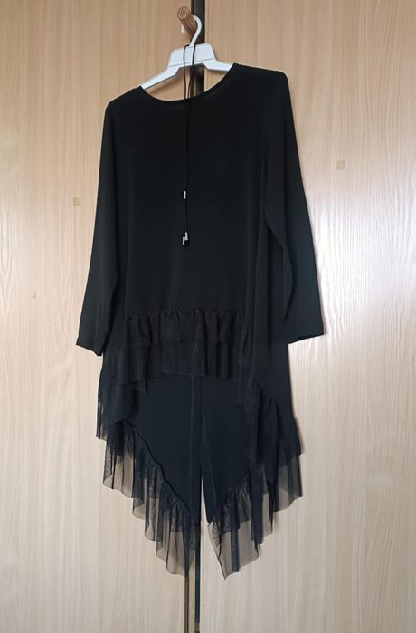 Ewa roz M L NOWA damska bluzka, tunika asymetryczna