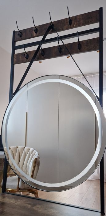 Lustro LED BELT 75 – nowe, podświetlane, na pasku