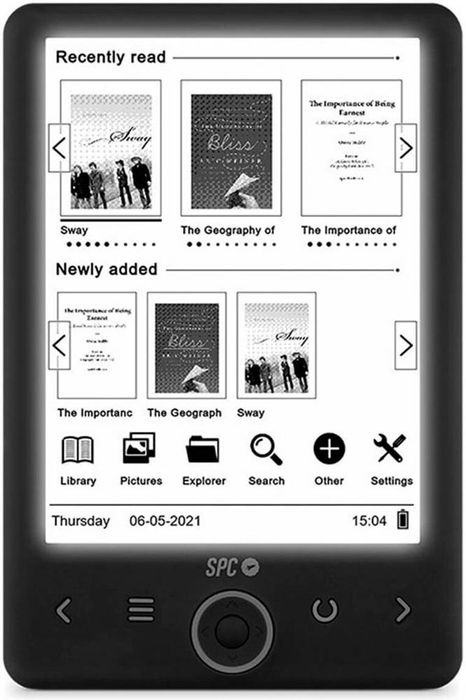 E - Book 6 Dickens Light 2 8GB (Preto) - SPC