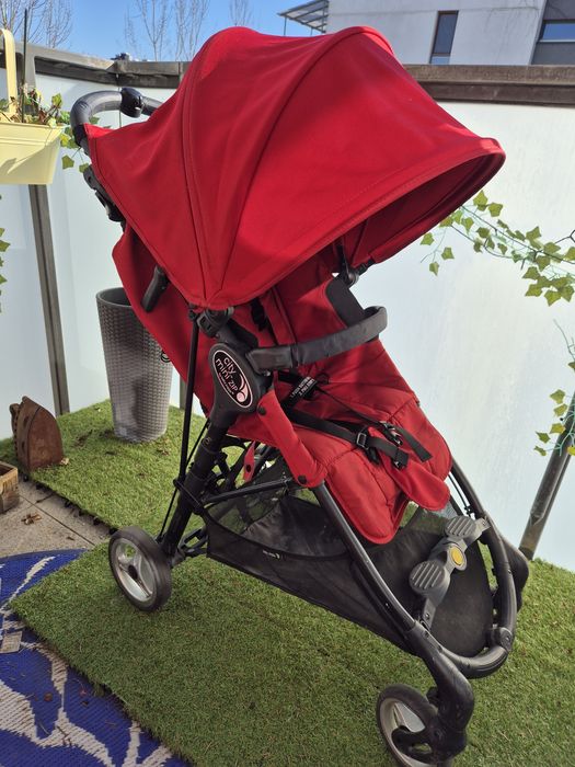 Wózek Baby Jogger City Mini Zip - czerwony, z pałąkiem