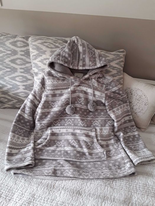 Fleece Robe / Bathrobe, Size 3/4, with Hood64398425773442122