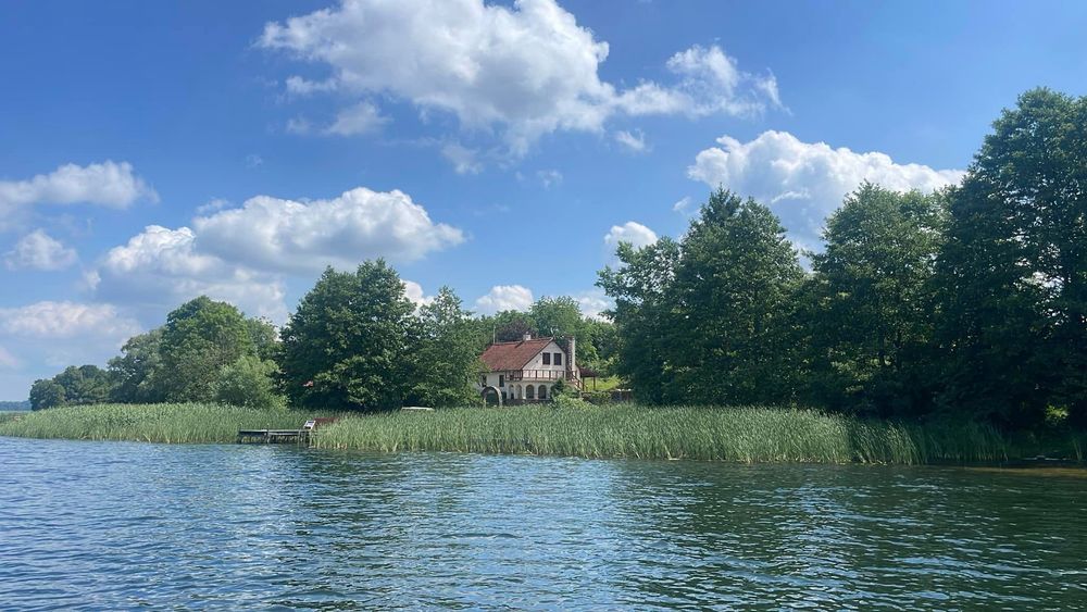 MAZURY dom nad jeziorem na Mazurach, pomost, sauna, 11 kw EV Charger